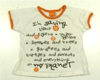 Smetanovo-oranžové tričko s nápisem zn. Mini Mode 