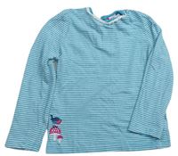 Modro-bílé pruhované triko s houbou zn. Miniclub