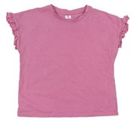 Růžové tričko s volánky zn. V by Very