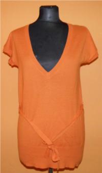 Dámský oranžový svetřík s páskem zn. Street One