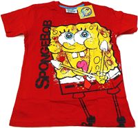 Nové - Červené tričko se SpongeBobem zn. Nickelodeon
