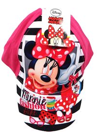 Nové - Tmavorůžovo-pruhovaná kšiltovka s Minnie zn. Disney