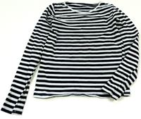 Černo-bílé pruhované triko zn. H&M