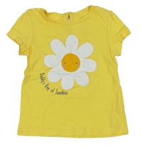Žluté tričko s květem zn. C&A