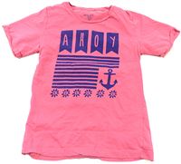 Růžové tričko s nápisem zn. Y.d