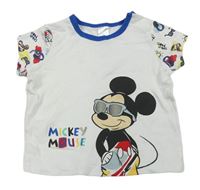 Bílo-modré tričko s Mickeym zn. Disney