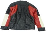 Černo-červeno-bílá koženková bunda zn. Urban