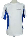 Pánské bílo-modré sportovní tričko s nápisem James Nicholson 
