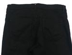 Černé plátěné skinny kalhoty s flitry zn. H&M