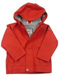 Červená nepromokavá jarní bunda s kapucí Topomini
