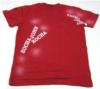 Tmavočerveno-bílé tričko s nápisy zn. John Rocha