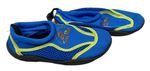 Modro-neonové boty do vody s nápisem vel. 30
