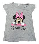 Šedé melírované tričko s Minnie Disney