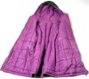Fialový šusťákový oboustranný zimní kabátek s kapucí