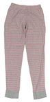 Šedo-růžové pruhované pyžamové kalhoty Alive