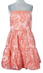 Dámské růžové květované korzetové šaty Miss Selfridge 