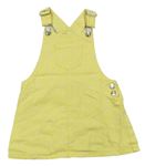 Žluté puntíkaté riflové laclové šaty F&F