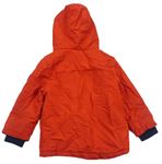 Červená šusťáková zateplená bunda s kapucí zn. F&F