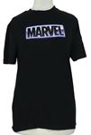 Dámské černé tričko s logem Marvel 