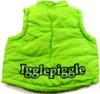 Outlet - Limetková šusťáková zateplená vesta s Igglepiggle 