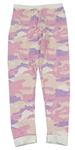 Pudrovo-růžovo-fialové army pyžamové kalhoty M&S
