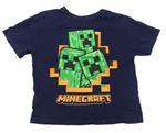 Tmavomodré tričko s Minecraft Matalan