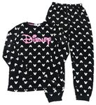 Černé plyšové pyžamo s Minnie a logem Disney