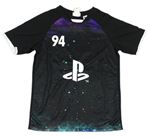 Černo-fialové sportovní tričko s logem -PlayStation H&M