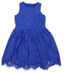 Modré krajkové šaty M&S