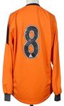 Pánský oranžový fotbalový dres s erbem a číslem 