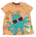 Oranžové tričko s chobotnicí 