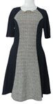 Dámské černo-béžové melírované šaty s ozdobou River Island 