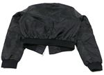 Černá šusťáková krátká bunda s proužkem zn. New look