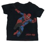 Černé melírované tričko se Spider-manem MARVEL
