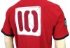 Outlet - Pánské červené tričko s límečkem a nášivkami