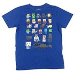 Modré tričko Minecraft 