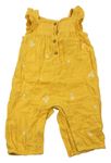 Žluté mušelínové laclové kalhoty F&F