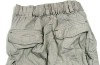 Béžové plátěné kalhoty s rolovacími nohavicemi