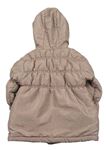 Béžová šusťáková zimní bunda s Pepinou a kapucí zn. Nutmeg