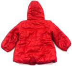 Červená šusťáková pod/zimní bunda s kapucí zn. Early Days