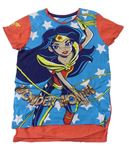 Modro-tmavooranžové pyžamové tričko s Wonder Woman NUTMEG