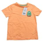Neonově oranžové tričko s příšerkou F&F