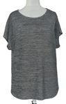 Dámské šedé melírované úpletové volné tričko Atmosphere 