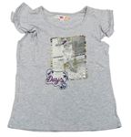 Luxusní dívčí trička s krátkým rukávem velikost 110