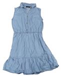 Světlemodré šaty riflového vzhledu s límečkem C&A