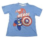 Modré tričko Captain America Marvel
