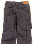 Tmavošedé plátěné rolovací kalhoty s kapsami zn. Marks&Spencer