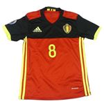 Červeno-černý fotbalový funkční dres - Belgie - Fellaini Adidas