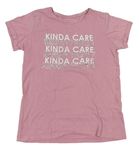Růžové tričko s nápisy Primark