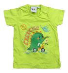 Limetkové tričko s dinosaurem Bubble Gum